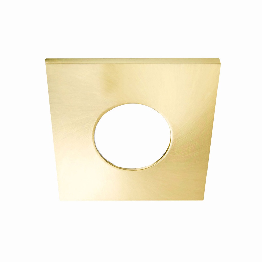 Couvercle Carré Or Brossé Prolight+ Aluminium  pour Spot Encastré Etanche  
