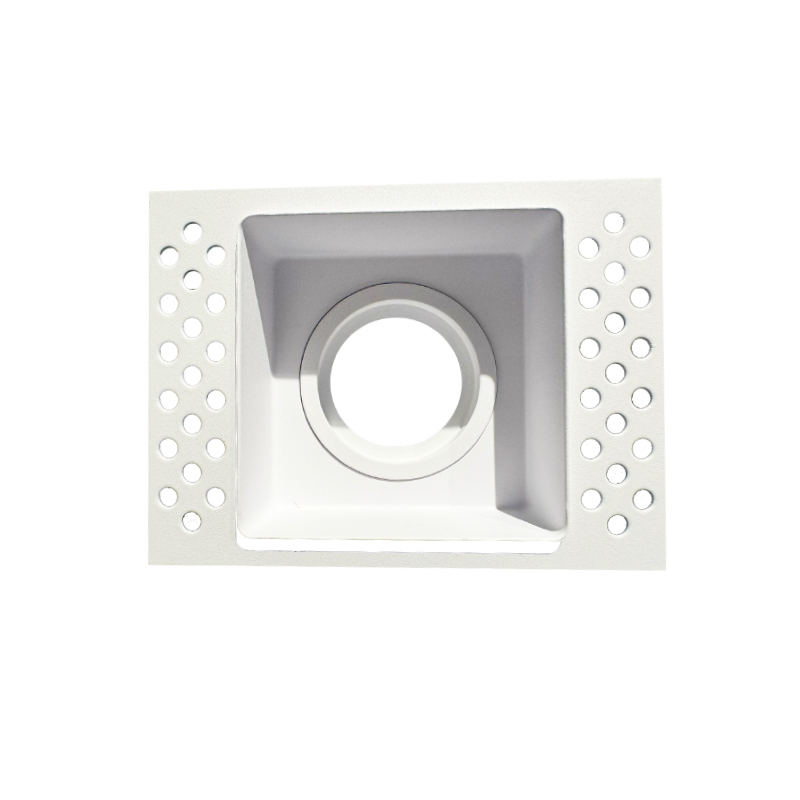 Support de Spot Blanc Sable Carré Etanche Coupe Feu  Encastrable Prolight+ IP65