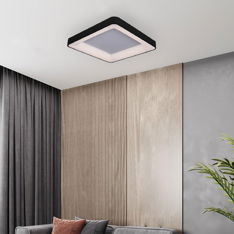 iBruzzi Plafonnier Greci Noir Sable 38W 