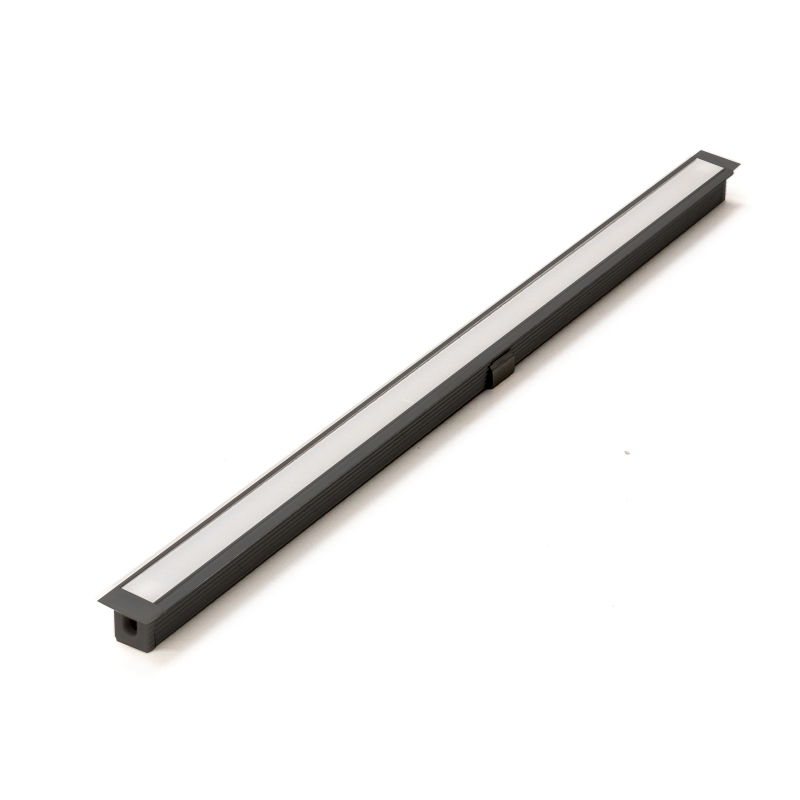 Matt Black Recessed Profile PROLIGHT+ in Aluminum