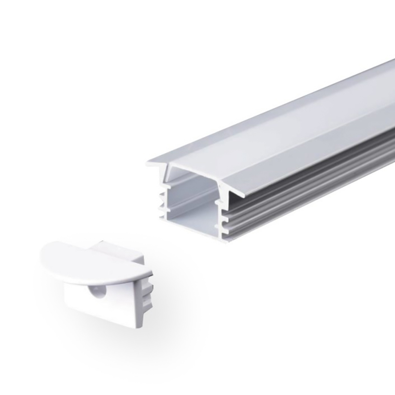 Silver Recessed Profile PROLIGHT+ in Aluminum