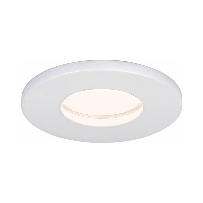 Couvercle Rond Blanc Sable en Aluminium pour Spot Encastré Etanche Prolight+
