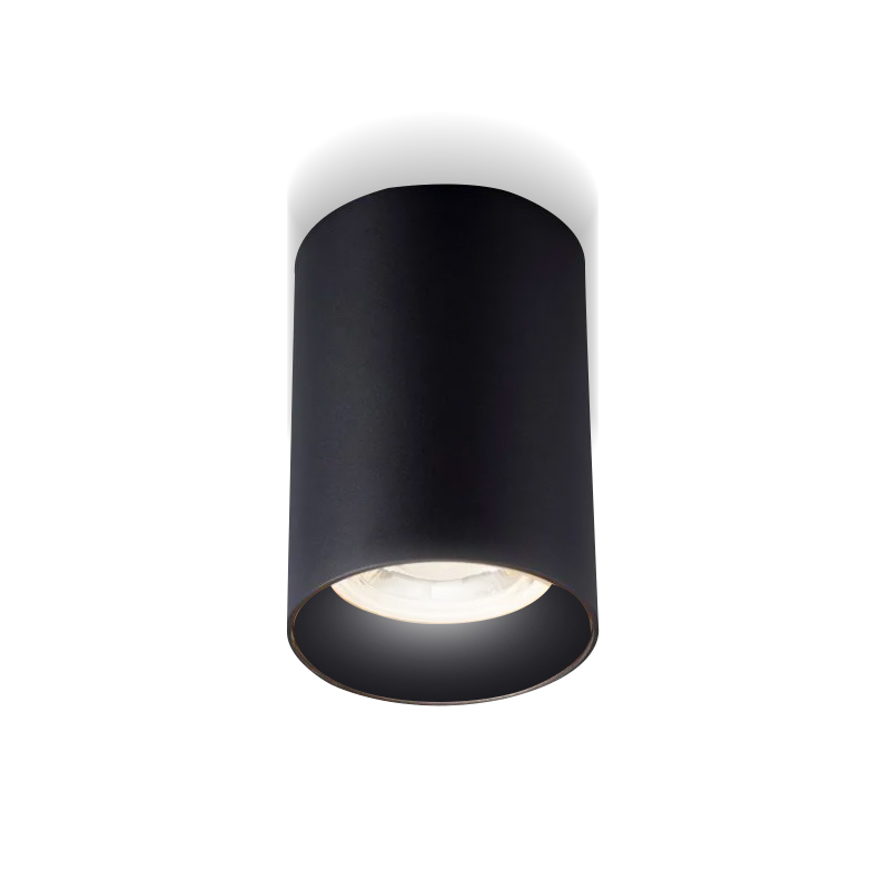 Plafonnier cylindrique Apparent Noir PROLIGHT+