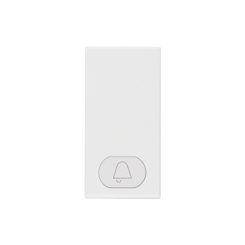 VIMAR 1-module interchangeable button, lighTable bell symbol, white NEVE UP