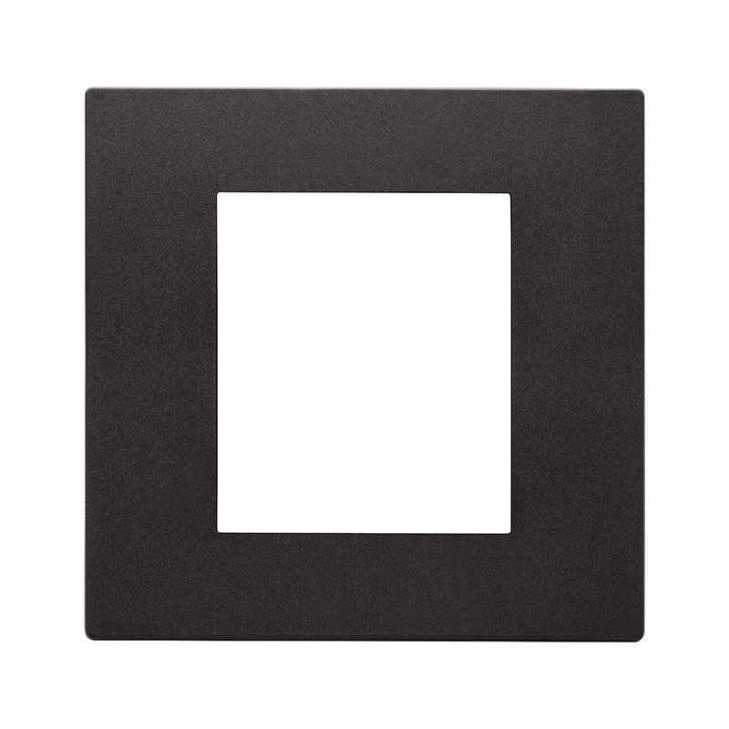 VIMAR 2-module cover plate, technopolymer, black LINEA
