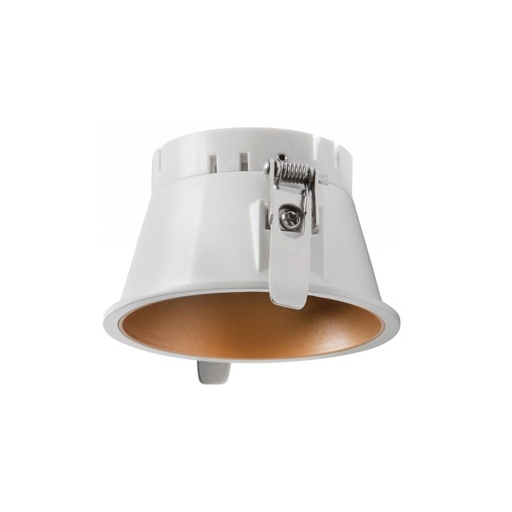 [PRTS6965MWHGD] Support de Spot Blanc Sable Or Rond Encastrable Prolight+