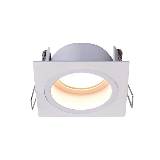 [PRTS8079SDWH] Support de Spot Blanc Sable Carré Etanche Coupe Feu  Encastrable Prolight+ IP65