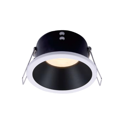 [PRTS6261SDWHSDBK] Support de Spot Blanc Noir Sable Rond Etanche Encastrable Prolight+ IP65 