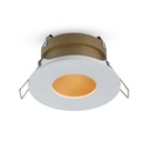 [PRTS8015SDWCGD] Support de Spot Blanc Gold Rond Encastrable Prolight+ IP65
