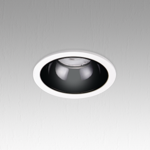 [PRYCC20R86C1212W3000KWHBK] Spotlight led Rond Fixe  PROLIGHT+ en aluminium  12W / 3000k / IP20