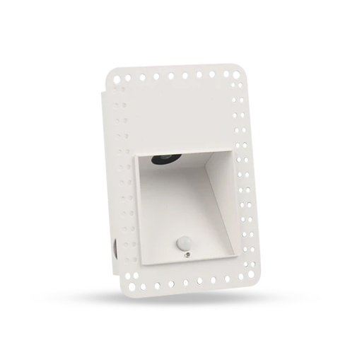 [PRW020FGY6KSWH] Spot Contremarche LED Rectangulaire Blanc avec détecteur de mouvement PROLIGHT+