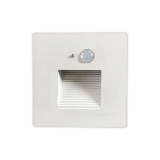[PRW901FGY3KSWH] Spot Contremarche LED Rectangulaire Blanc avec détecteur de mouvement PROLIGHT+
