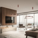 [IB5611-880RPP-BC] iBruzzi Suspended Lustre Cassaro Brushed Brown Coffee 80W