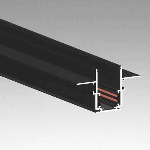 [PRWJ26A] Rail Magnétique Noir en Aluminum Encastrable W73*H52*L2000mm,cut-out : W34*L2004mm