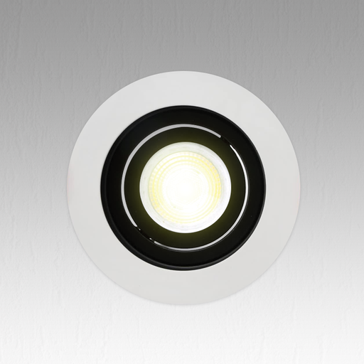 [PRYC134A1622WHBK]  Black & White Orientable Round  Spot Holder PROLIGHT+ 