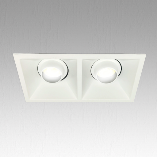 [PRYC5492A1622WH] Support de Spot Blanc Carrée double PROLIGHT+ 