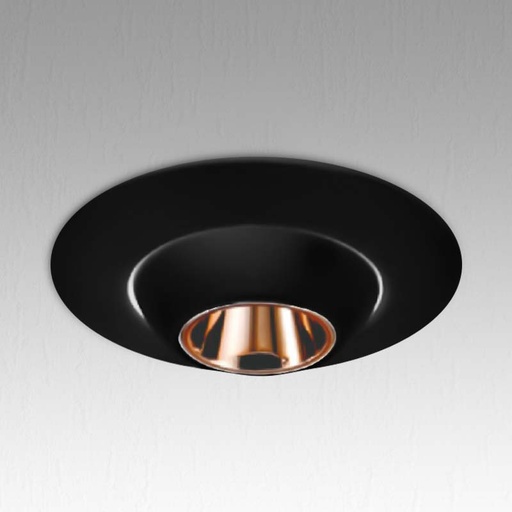 [PRC0401C3L3W22BKGD3000K] Black and Gold Orientable Recessed Spotlight PROLIGHT+