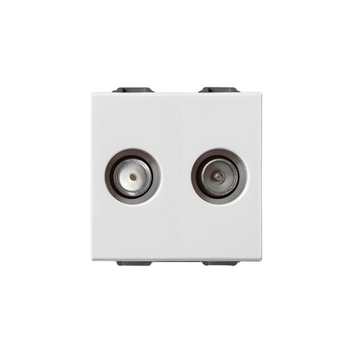 [Vimar-09302.01] VIMAR TV-RD-SAT single conn.outlet 2outs white NEVE UP