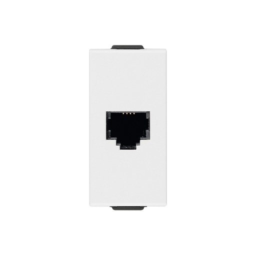 [Vimar-09320] VIMAR RJ11 phone jack, 6-position 4-conductor (6/4), screw terminals, white NEVE UP