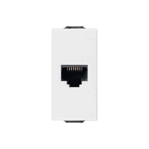 [Vimar-09339.14] VIMAR RJ45 socket outlet with Netsafe Cat connector. 6, shielded, T568A/B universal wiring, 8 contacts, tool-free insulation-piercing terminals, white NEVE UP