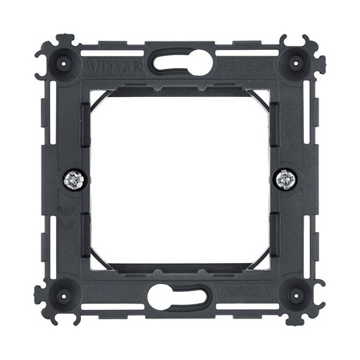 [Vimar-09602.1] VIMAR 2-module mounting frame, with claws, for flush mounting box ø 60 mm, modular with distance NEVE UP