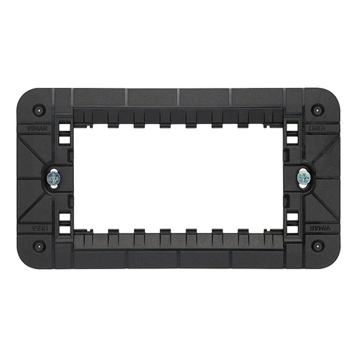 [Vimar-30614] VIMAR Support 4 modules, avec vis, pour boîtes 4 modules LINEA 